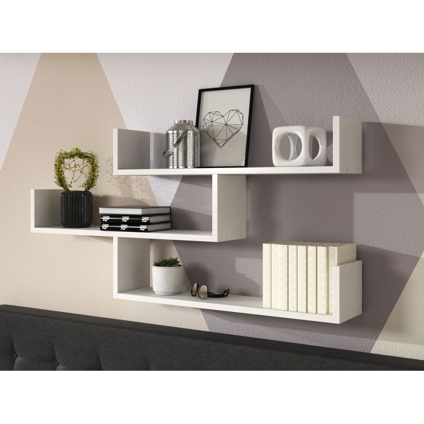 Étagère murale TRIO 119x55x18 cm blanche