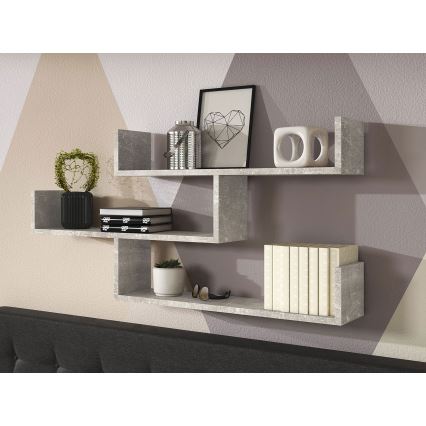 Étagère murale TRIO 55x119 cm gris