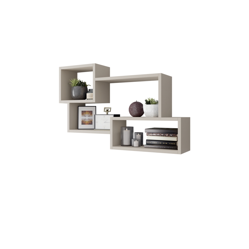 Étagère murale TRIO 87x54x18 cm cachemire