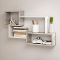 Étagère murale TRIO 87x54x18 cm gris/blanc