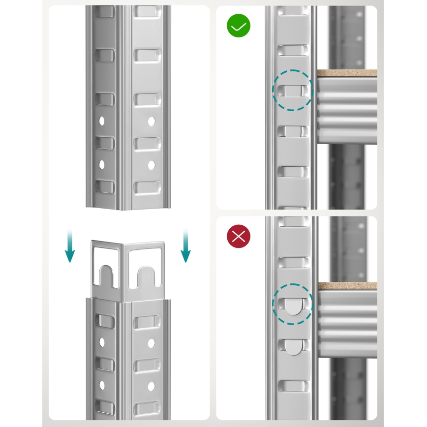 Étagère ORDIFY argentée
