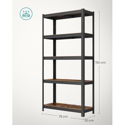 Étagère ORDIFY marron/noir