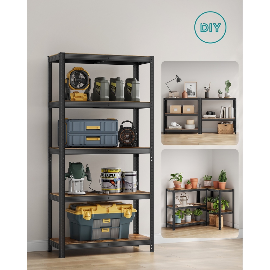 Étagère ORDIFY marron/noir