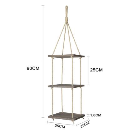 Étagère suspendue 90x25 cm épicéa