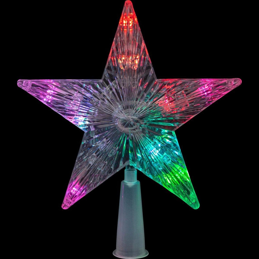 Etoile pour arbre de Noël RGB 10xLED/2xAA 15cm