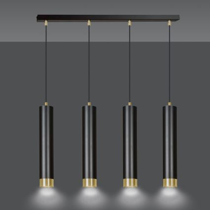 Euluna - Suspension filaire KUMO 4xGU10/30W/230V