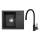 Évier de cuisine ALVEUS SETA23197 CADIT 59x50 cm + robinet avec bras flexible MINTAS 34 cm granit/noir mat
