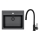 Evier de cuisine ALVEUS SETA23228 ATROX 59x50 cm + robinet avec bras flexible MINTAS 34 cm granit/noir mat