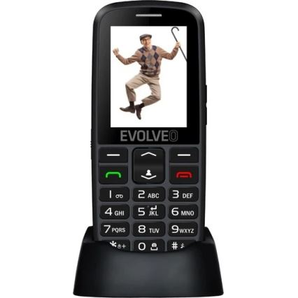 Evolveo - EasyPhone EG 4G mobiele telefoon voor senioren zwart