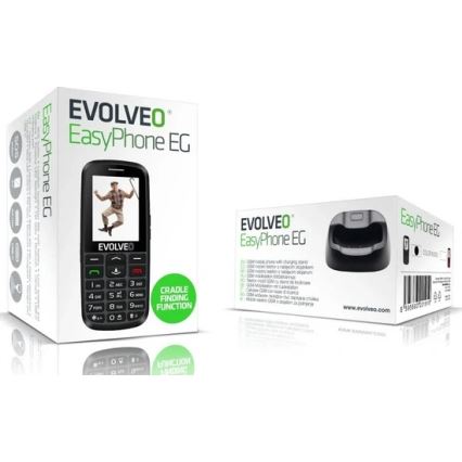 Evolveo - EasyPhone EG 4G mobiele telefoon voor senioren zwart
