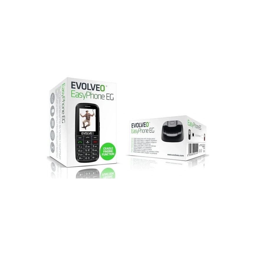 Evolveo - EasyPhone EG 4G mobiele telefoon voor senioren zwart