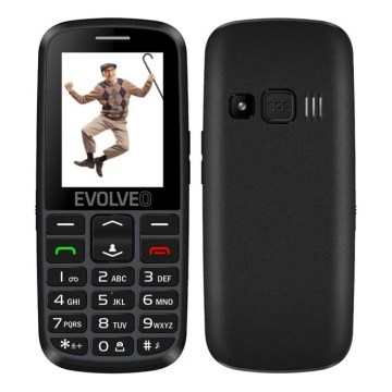 Evolveo - EasyPhone EG, téléphone 4G pour seniors, noir