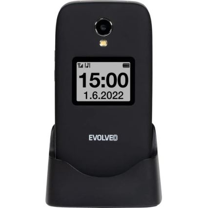 Evolveo - EasyPhone FS téléphone mobile à clapet pour seniors 2.8 noir
