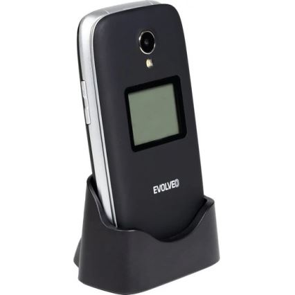 Evolveo - EasyPhone FS téléphone mobile à clapet pour seniors 2.8 noir