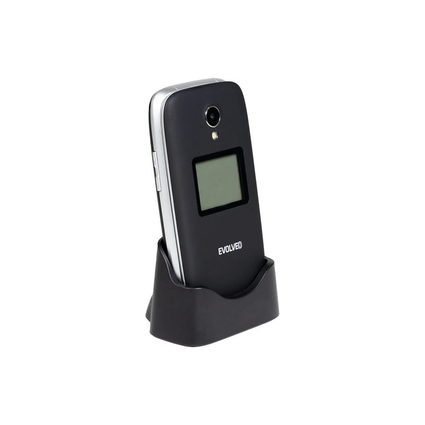 Evolveo - EasyPhone FS téléphone mobile à clapet pour seniors 2.8 noir