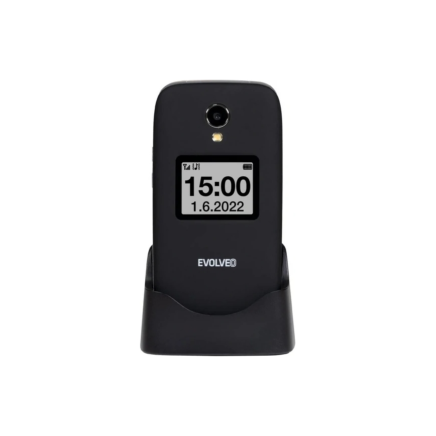 Evolveo - EasyPhone FS, téléphone portable à clapet 2.8 noir