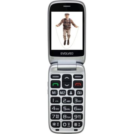Evolveo - EasyPhone FS, téléphone portable à clapet 2.8 rouge