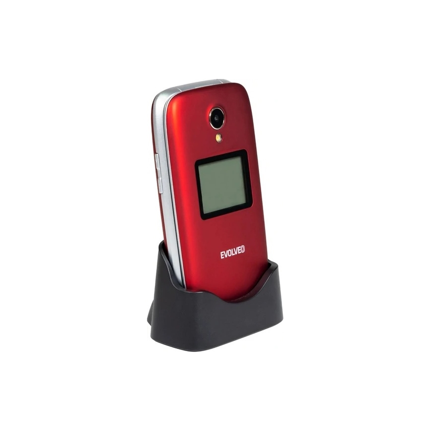 Evolveo - EasyPhone FS, téléphone portable à clapet 2.8 rouge