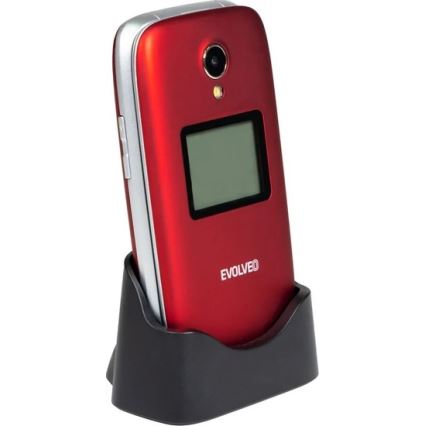 Evolveo - EasyPhone FS téléphone portable à clapet pour seniors 2.8 rouge
