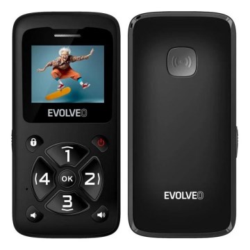 Evolveo - EasyPhone ID, mobiele telefoon voor senioren, zwart