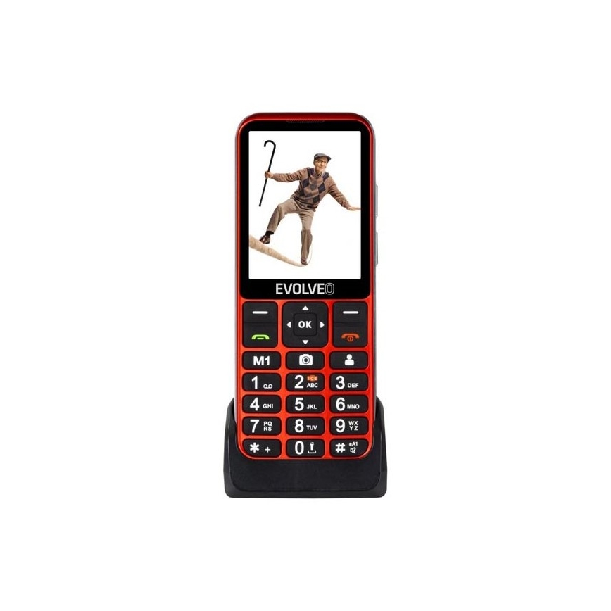 Evolveo - EasyPhone LT, 4G mobiele telefoon voor senioren, rood