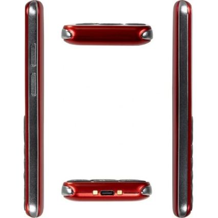 Evolveo - EasyPhone LT, téléphone mobile 4G pour seniors rouge