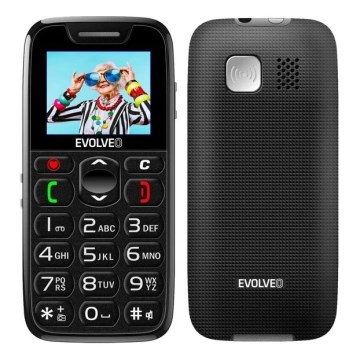 Evolveo - EasyPhone, mobiele telefoon voor senioren, zwart