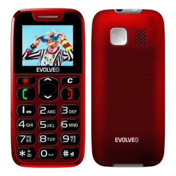 Evolveo - EasyPhone, téléphone portable pour seniors, rouge