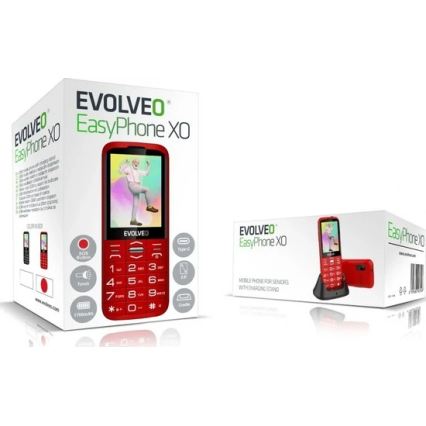 Evolveo - EasyPhone XO, mobiele telefoon voor senioren rood