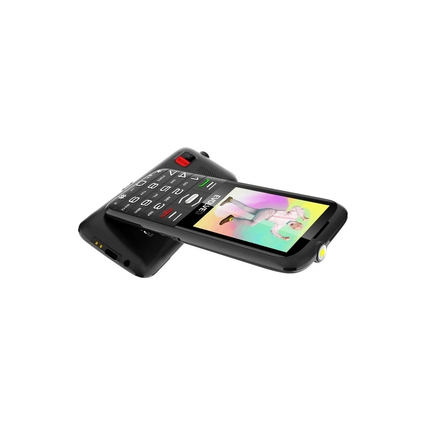 Evolveo - EasyPhone XO, téléphone mobile pour seniors, noir