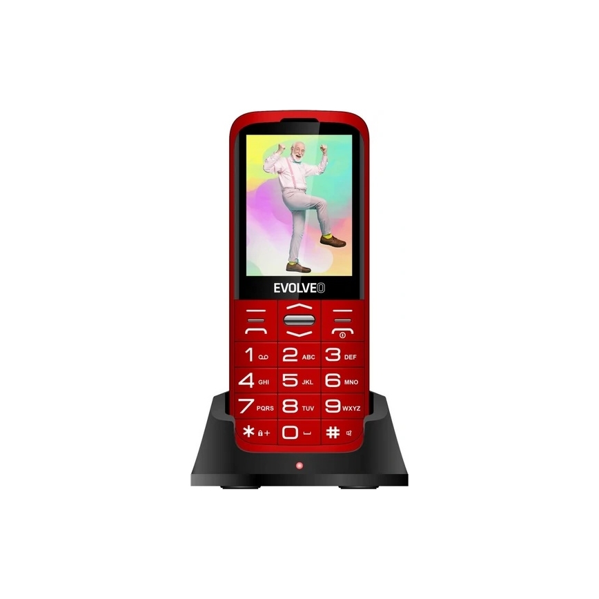 Evolveo - EasyPhone XO téléphone mobile pour seniors rouge