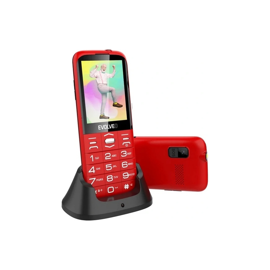Evolveo - EasyPhone XO téléphone portable pour seniors rouge