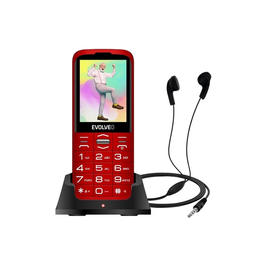 Evolveo - EasyPhone XO téléphone portable pour seniors rouge