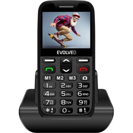 Evolveo - EasyPhone XR 2G mobiele telefoon voor senioren, zwart