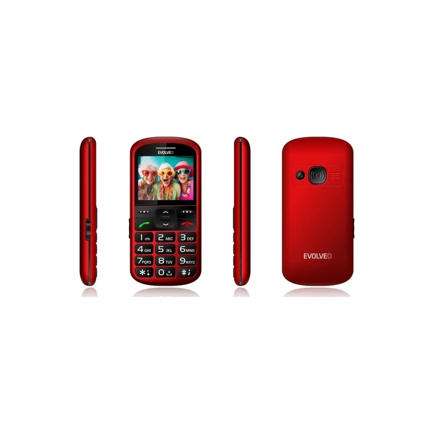 Evolveo - EasyPhone XS mobiele telefoon voor senioren rood