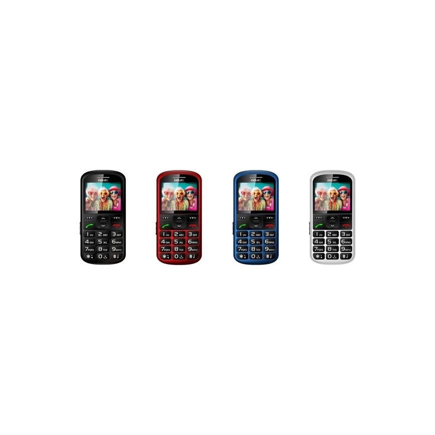 Evolveo - EasyPhone XS, téléphone mobile pour seniors, noir