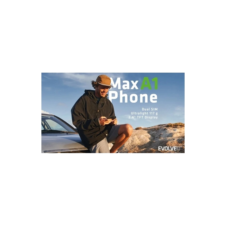 Evolveo - MaxPhone A1 knoptelefoon Dual-SIM zwart