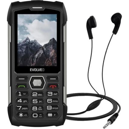 Evolveo - StrongPhone H1, waterdichte Dual SIM-telefoon zwart/zilver