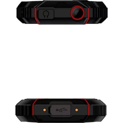 Evolveo - StrongPhone W4, téléphone étanche Double SIM noir/rouge