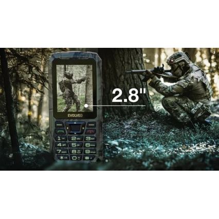 Evolveo - StrongPhone Z6 téléphone étanche Double SIM en camouflage de chasse
