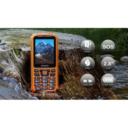 Evolveo - StrongPhone Z6, téléphone étanche Double SIM, orange