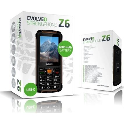 Evolveo - StrongPhone Z6 téléphone étanche Dual SIM noir/orange