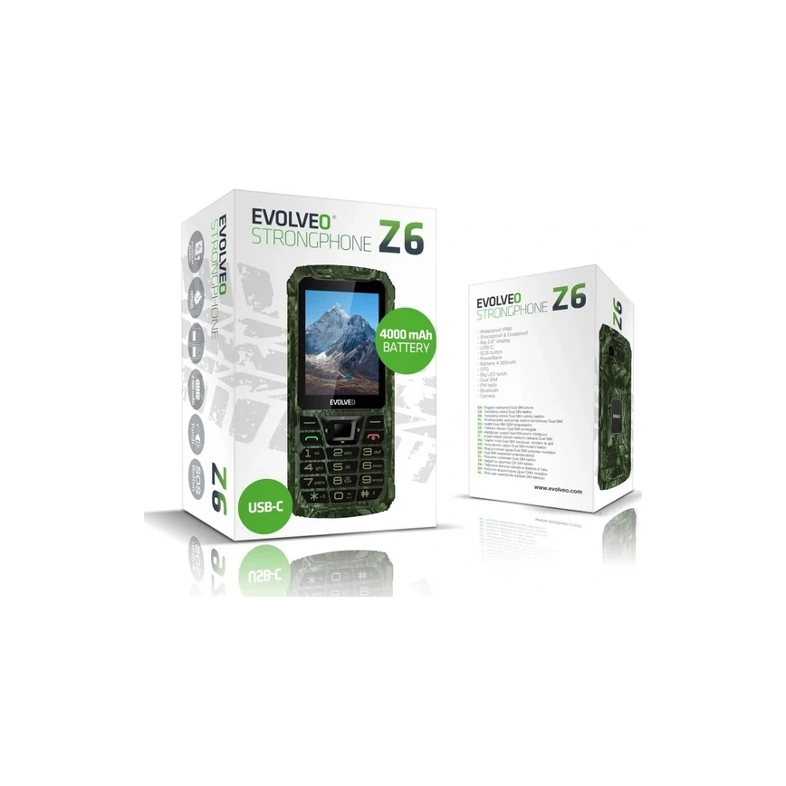 Evolveo - StrongPhone Z6 waterdichte Dual-SIM-telefoon jachtcamouflage