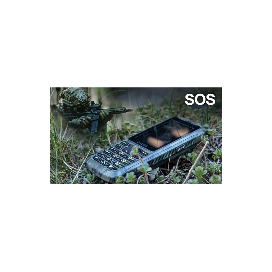 Evolveo - StrongPhone Z6 waterdichte Dual-SIM-telefoon jachtcamouflage