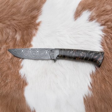 Exclusief Damascus-mes 12,7 cm esdoorn/agaat