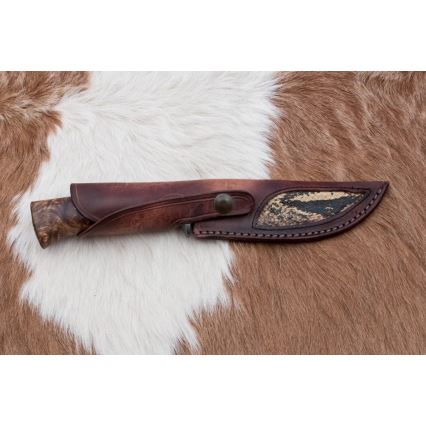 Exclusief Damascus-mes 14,4 cm kastanjeboom/mammoet tand
