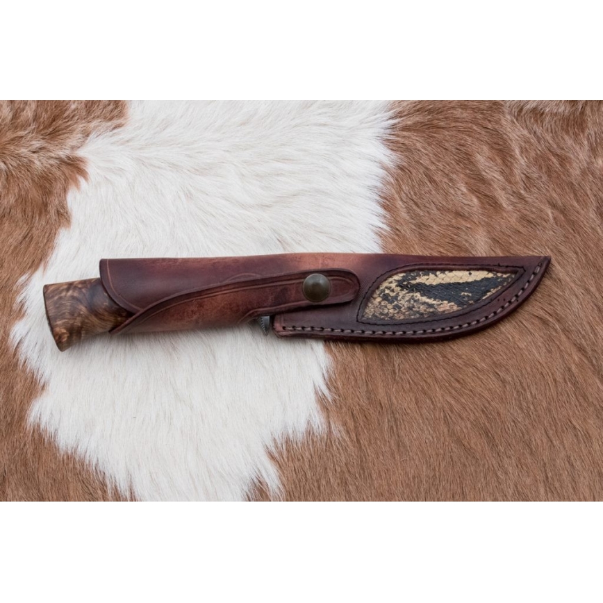 Exclusief Damascus-mes 14,4 cm kastanjeboom/mammoet tand