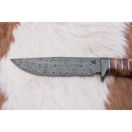 Exclusief Damascus-mes 14,4 cm kastanjeboom/mammoet tand