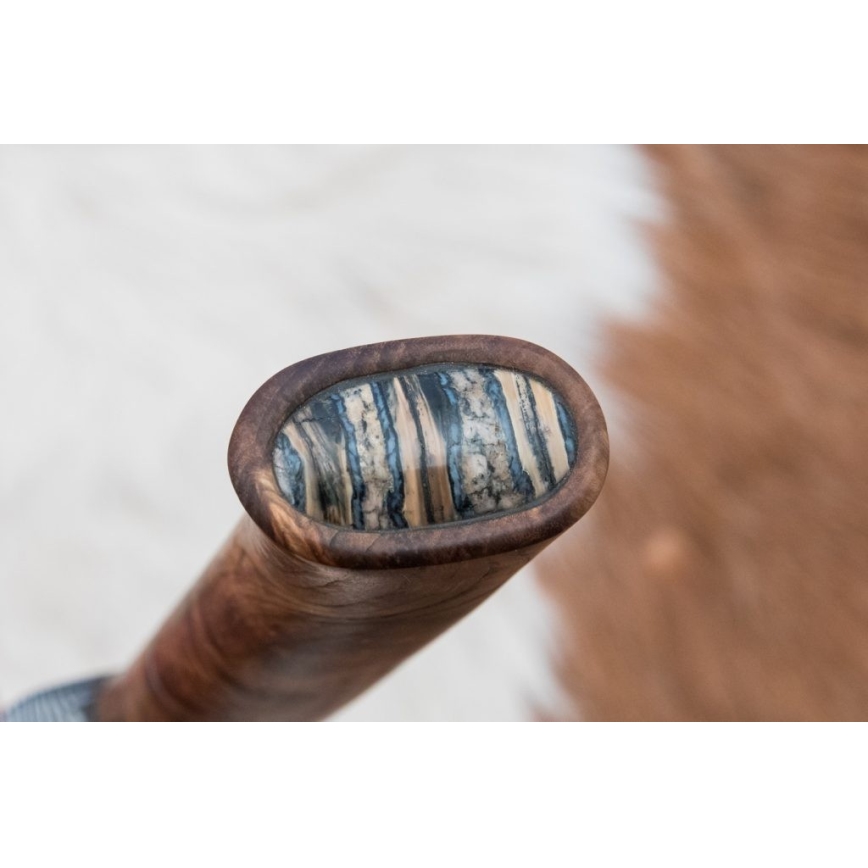 Exclusief Damascus-mes 14,4 cm kastanjeboom/mammoet tand