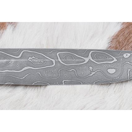 Exclusief Damascus-mes 14 cm essehout